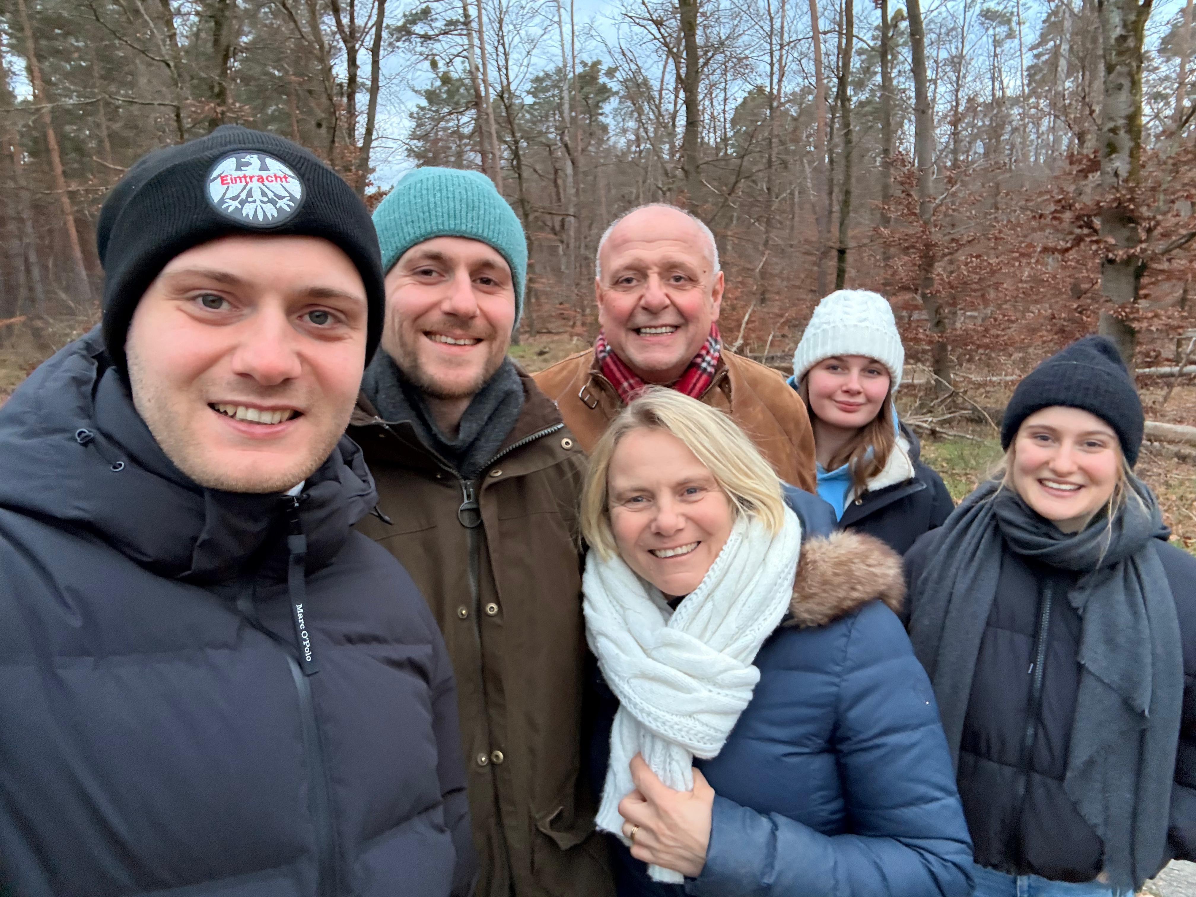 Christiane Staab im Kreise der Familie