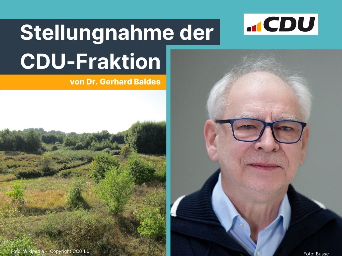 Fraktionsstellungnahme von Dr. Gerhard Baldes zum Wald - konkret zu Forst- und Betriebsplan. Portrait: Dr. Gerhard Baldes, Bild: Roter Bruch - Quelle: Wikipedia (CC0 1.0 Lizenz)
