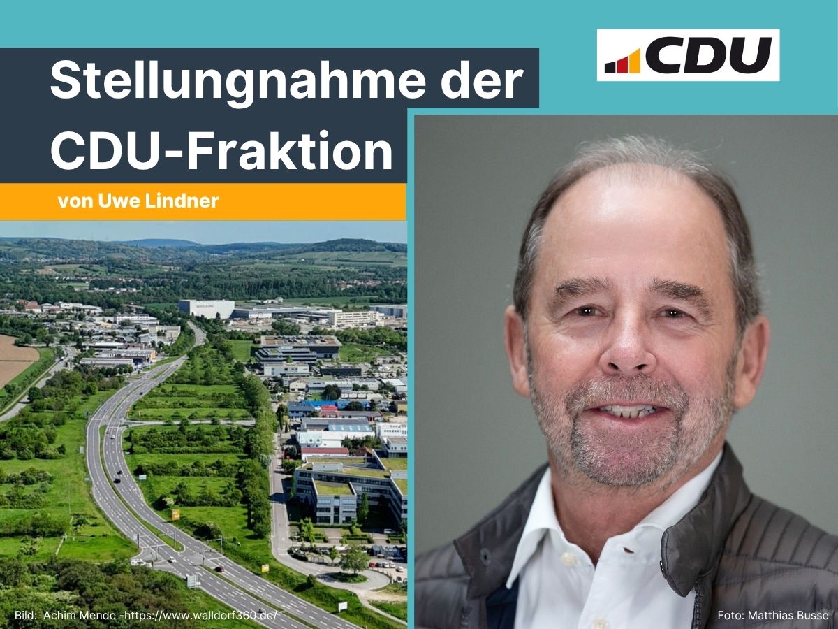 Stellungnahme der Fraktion von Uwe Lindner zur Fahrradstra�e Kleinfeldweg | Bild: www.walldorf360.de; Portrait: Busse