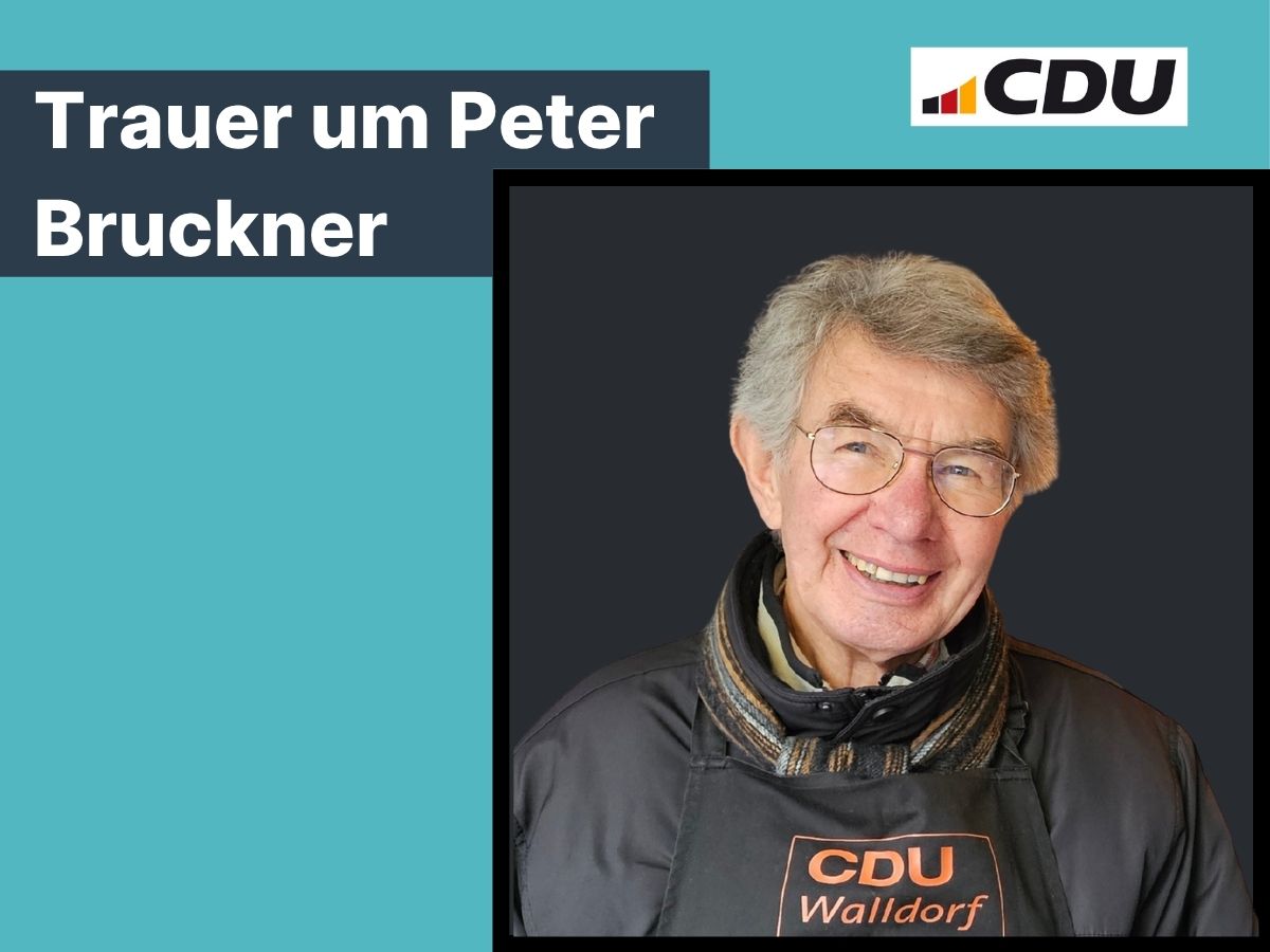 CDU Walldorf trauert um Peter Bruckner | Foto: Dr. Clemens Kriesel - Hintergrund entfernt mit KI