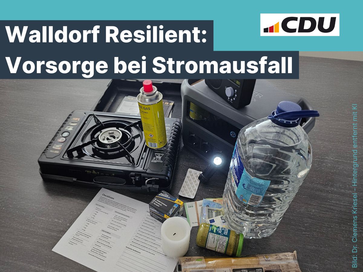 Dinge, die man z.B. bei Stromausfall braucht: Notkocher und Gas, geladene Powerbank � idealerweise mit Steckdose, Taschenlampe, Batterien, Kerze, Medikamente, Bargeld, Wasser, haltbare Lebensmittel. Das alles steht auf der Checkliste des BBK 