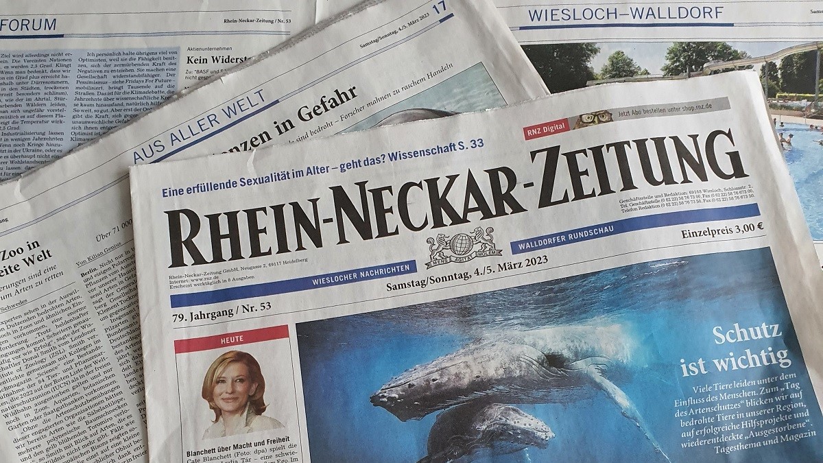 Die Rhein-Neckar-Zeitung im März 2023 | Foto: Dr. Clemens Kriesel