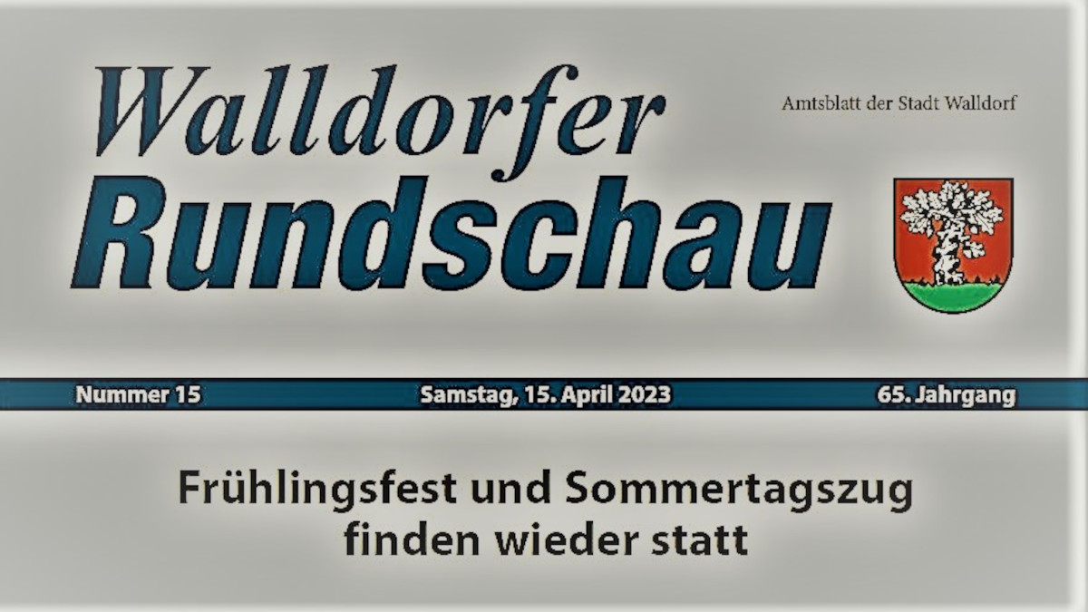 Die Walldorfer Rundschau 2023 Nr. 15 als E-paper | Bildschirmabgriff