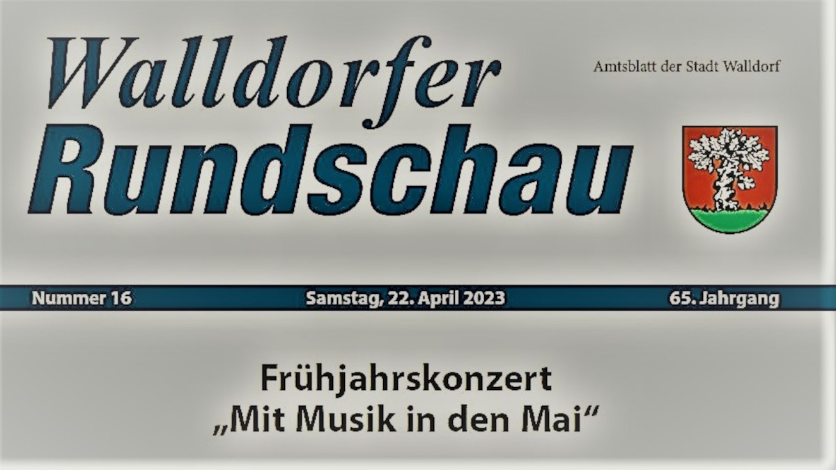 Die Walldorfer Rundschau 2023 Nr. 16 als E-paper | Bildschirmabgriff