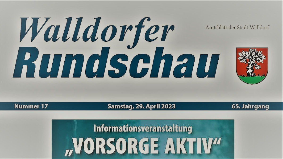 Die Walldorfer Rundschau 2023 Nr. 17 als E-paper | Bildschirmabgriff