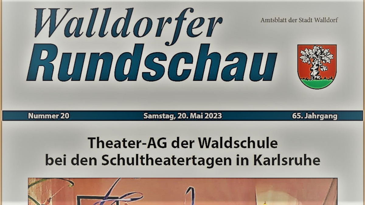 Die Walldorfer Rundschau 2023 Nr. 20 als E-paper | Bildschirmabgriff