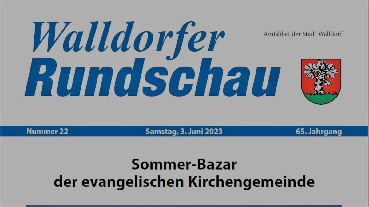 Die Walldorfer Rundschau 2023 Nr. 22 als E-paper | Bildschirmabgriff
