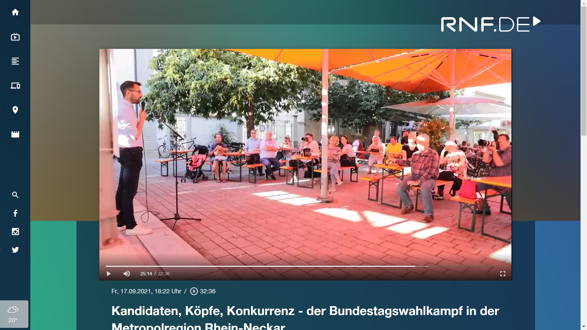 Screenshot von der RNF Mediathek | Screenshot: Dr. Clemens Kriesel