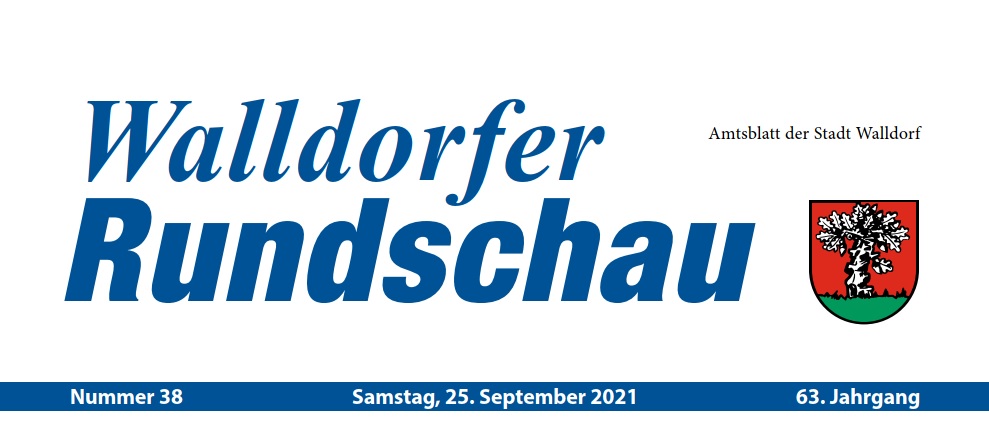 Screenshot der e-Paper Ausgabe der Walldorfer Rundschau Nr. 38