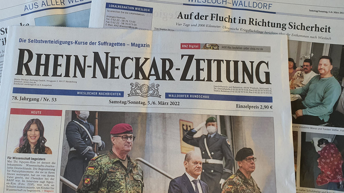 Rhein-Neckar-Zeitung im März 2022 | Foto: Dr. Clemens Kriesel