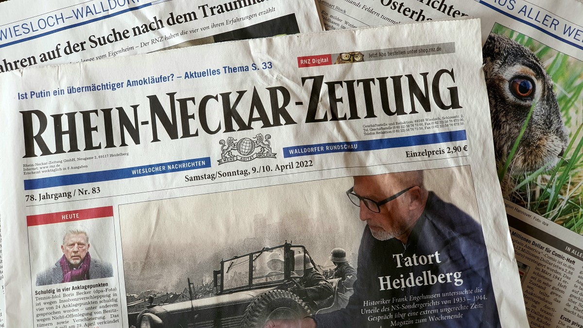 Rhein-Neckar-Zeitung (im April 2022) | Foto:  Dr. Clemens Kriesel