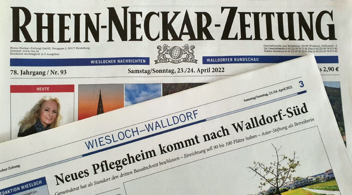 Rhein-Neckar-Zeitung im April 2022 | Foto: Dr. Clemens Kriesel