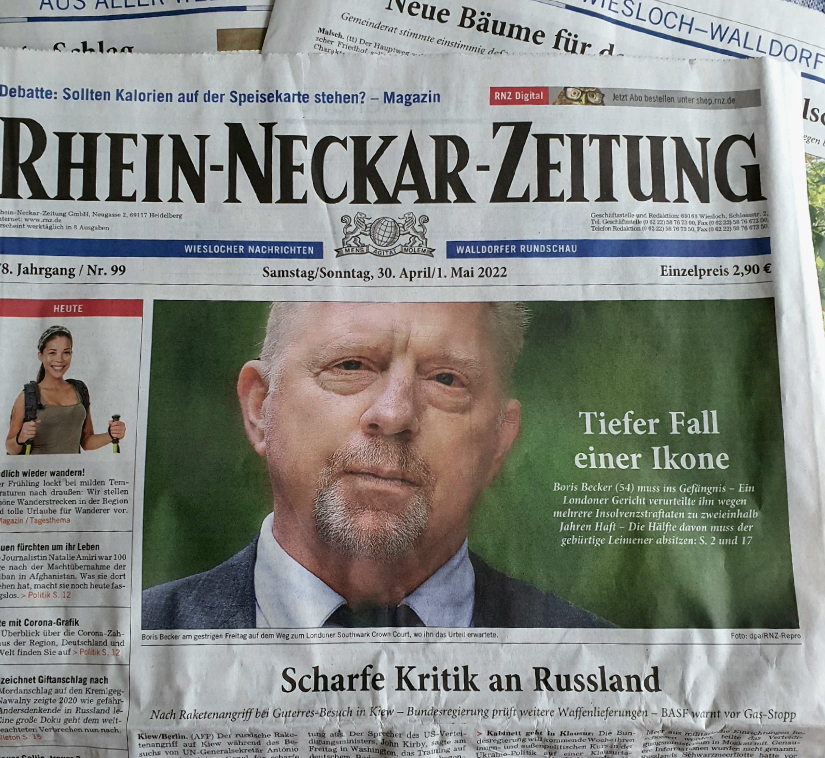 Rhein-Neckar-Zeitung im Mai 2022| Foto: Dr. Clemens Kriesel
